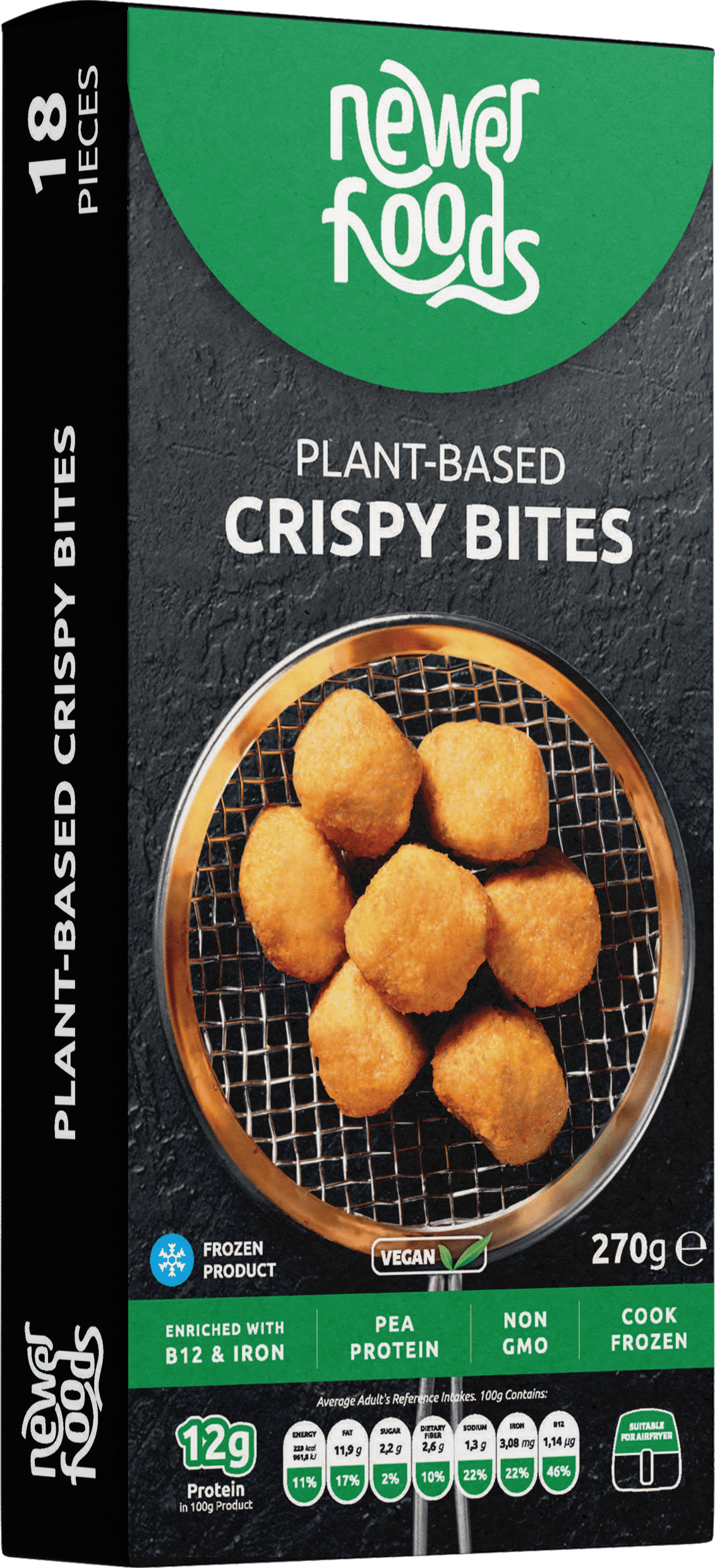 Newer Foods Crispy Bites packaging (EN)